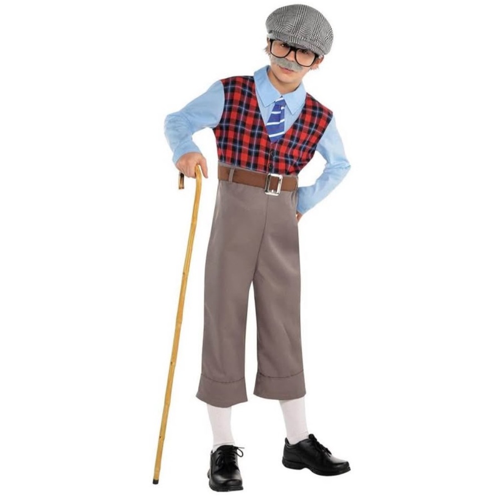 Kids Old Geezer Halloween Costume - M
